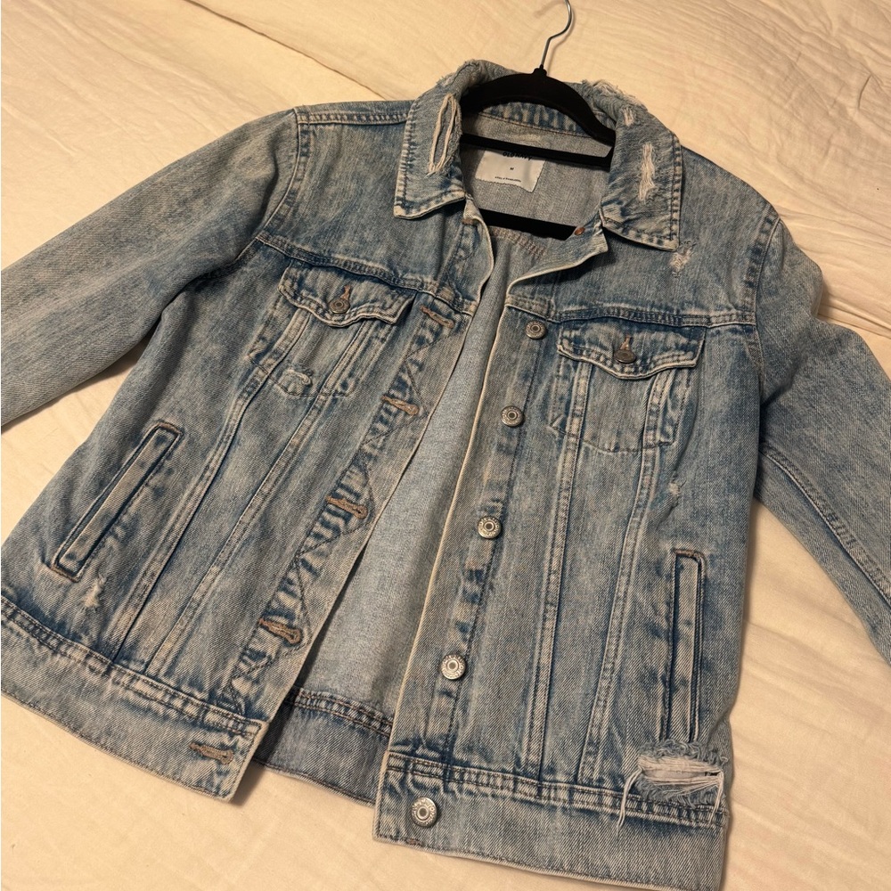 Old Navy distressed denim jacket